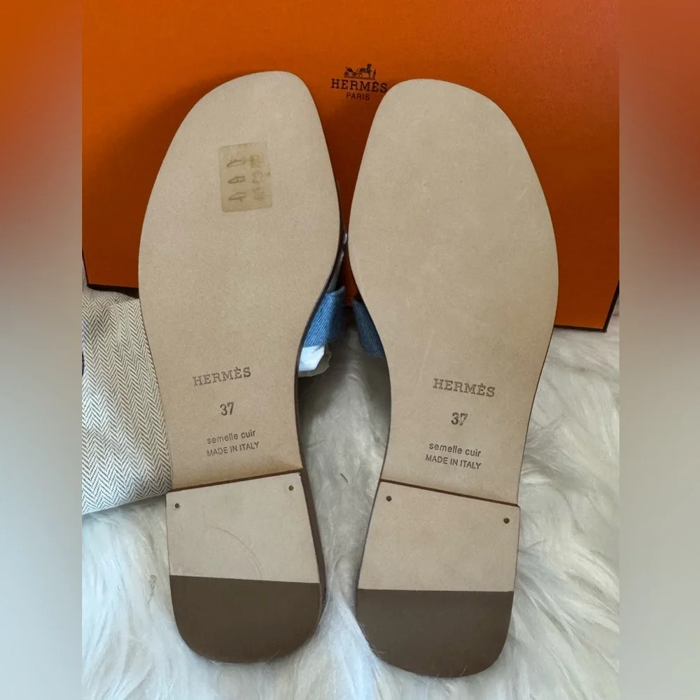 Hermes Oran Canvas Denim - Picture 7 of 8